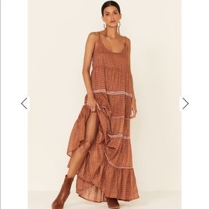 - NWT Free People Midnight Dance Printed Cotton Maxi Dress